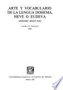Arte y vocabulario de la lengua dohema, heve, o eudeva