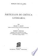 Artículos de crítica literaria