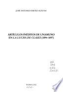 Artículos inéditos de Unamuno en la Lucha de clases (1894-1897)
