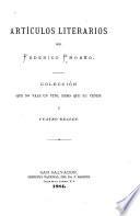 Artículos literarios
