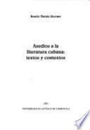 Asedios a la literatura cubana