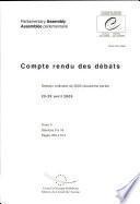 Assemblée parlementaire Compte rendu des débats Session ordinaire de 2005 (deuxième partie), avril 2005, Tome II