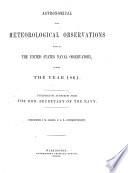Astronomical, Magnetic and Meteorological Observations Made During the Year ... at the United States Naval Observatory