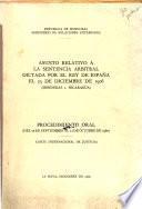 Asunto relativo a la sentencia arbitral dictada por el Rey de España el 23 de diciembre de 1906 (Honduras c. Nicaragua)
