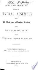 At the General Assembly of the State of Rhode-Island and Providence Plantations, Begun and Holden, ... at ... Within and for the Said State, on ..., in the Year of Our Lord ...