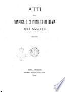 Atti del Consiglio comunale di Roma