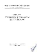 Atti del XII Congresso internazionale di filosofia, Venezia, 12-18 settembre, 1958: Metafisica e filosofia della natura