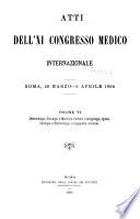 Atti dell'xi congresso medico internazionale, Roma, 29 marzo- 5 aprile 1894