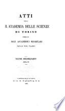 Atti della Reale Accademia delle scienze di Torino
