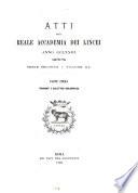 Atti delle Reale Accademia Nazionale dei Lincei