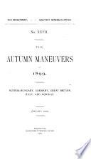 Atumn Maneuvers of 1899
