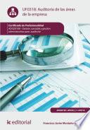 Auditoría de las áreas de la empresa. ADGD0108