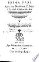 Aurearum Decisionum, 1
