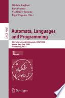 Automata, Languages and Programming