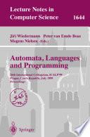 Automata, Languages and Programming