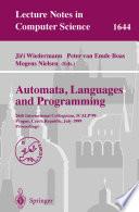 Automata, Languages and Programming