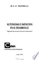 Autonomía e imitación en el desarrollo