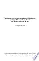 Autonomía y descentralización de los servicios públicos