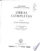 Autos sacramentales. Recopilacion, prologo y notas por Angel Valbuena Prat