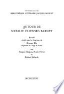 Autour de Natalie Clifford Barney