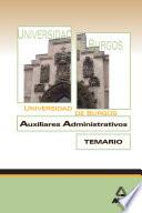 Auxiliares Administrativos de la Universidad de Burgos. Temario.e-book