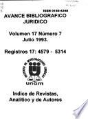 Avance bibliográfico jurídico