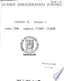 Avance bibliográfico jurídico