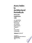 Avery Index to Architectural Periodicals. 2d Ed., Rev. and Enl
