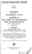 Aviation regulatory reform