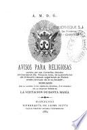 Avisos para religiosas