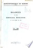 Balances de las Empresas Bancarias