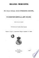 Balanza mercantil de la isla de Puerto Rico, correspondiente al año 1852