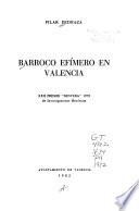 Barroco efímero en Valencia