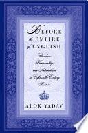 Before the Empire of English: Literature, Provinciality, and Nationalism in Eighteenth-Century Britain
