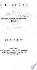 Beiträge zur genauern Kenntniss der ehstnischen Sprache