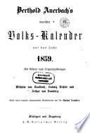 Berthold Auerbach's deutscher Volkskalender