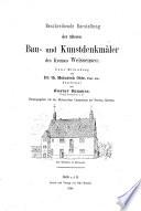 Beschreibende Darstellung der älteren Bau- und Kunstdenkmäler des Kreises Weissensee