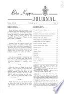 Beta Kappa Journal