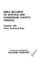 Bible Records of Suffolk and Nansemond County, Virginia