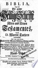 Biblia, Das ist Die gantze Heilige Schrifft Alten und Neuen Testamentes