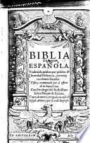 Biblia en lengua espanola, traduzida palabra por palabra de la verdad Hebrayca, por muy excelentes letrados ... y aora de nuevo corregida en casa de Ioseph Athias y por su ordē Impresa