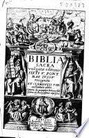 Biblia sacra vulgatae editionis Sixti 5. Pont. Max. jussu recognita et Clementis 8. auctoritate edita. Omnia de exemplari Romano fidelissime et studiosissime expressa
