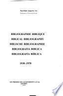 Biblical bibliography