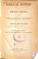 Biblical History in Biblical Language