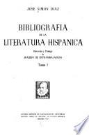 Bibliografía de la literatura hispánica