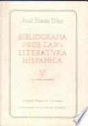 Bibliografía de la literatura hispánica