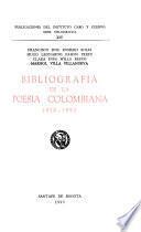 Bibliografía de la poesía colombiana, 1970-1992