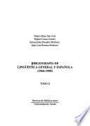Bibliografía de lingüística general y española, 1964-1990