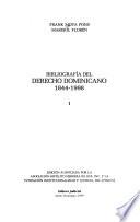 Bibliografía del Derecho Dominicano, 1844-1998: Materias