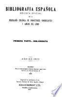 Bibliografia española